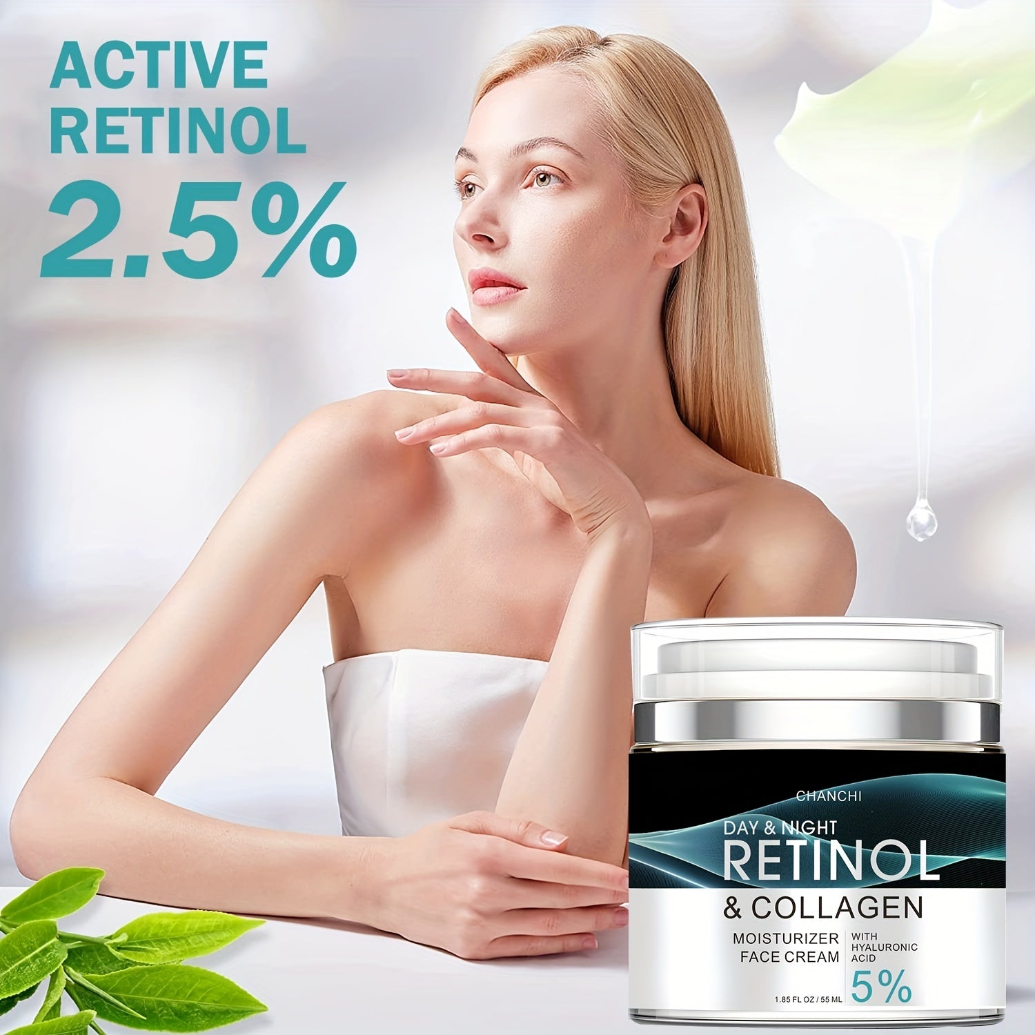 Retinol Cream with Collagen Hyaluronic Acid Vit C E