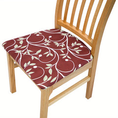 Printed Dining Chair Seat Covers Stretchy Removable Washable Upholstered Chair S