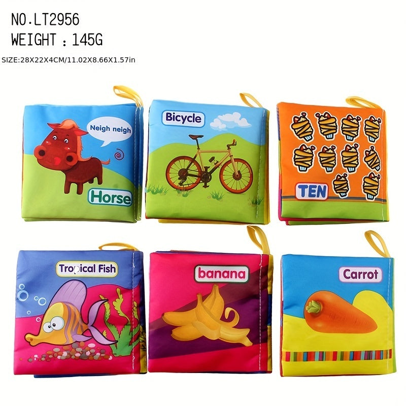 6Pcs Baby Cloth Book Set with Sound Paper