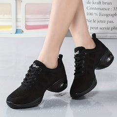 Women's Air Cushion Jazz Dance Shoes Lightweight Low Top Dance Sneakers