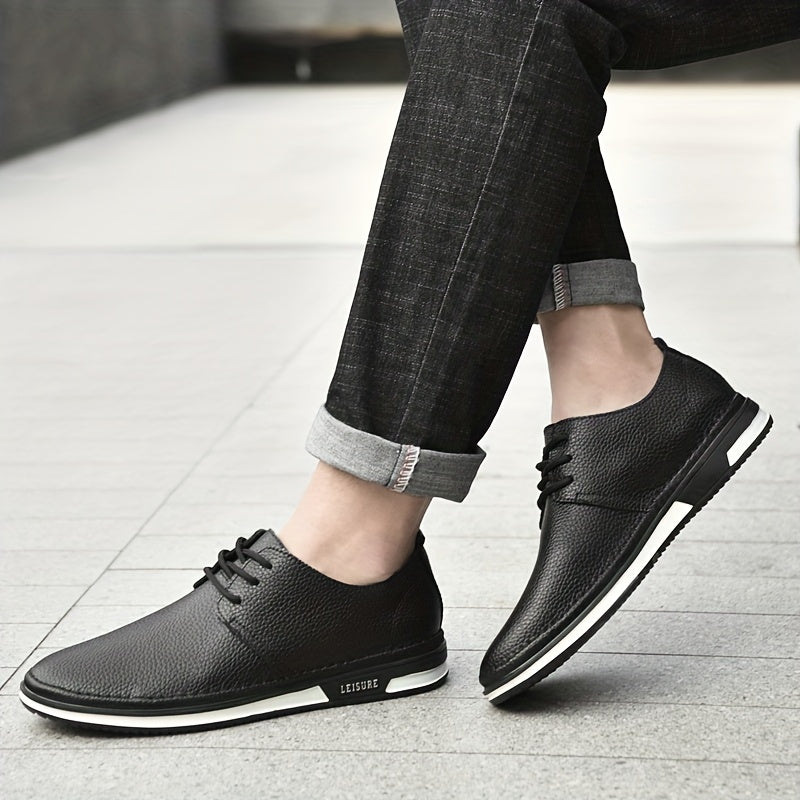Men's Smart Casual Walking Shoes, Lace Up, Assorted Colors
