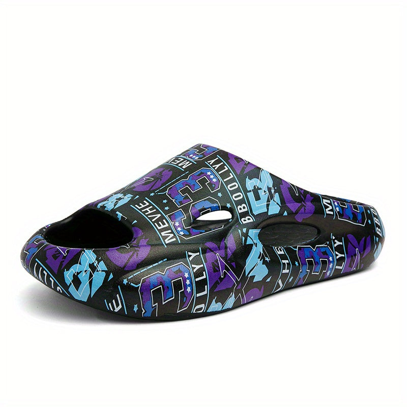 Men's Graphic Pillow Slides Cloud Slides Casual Non Slip Slippers