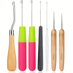 7pcs Interlocking Tool for Latch Hook Needle Dreadlock Crochet for Braid Hair