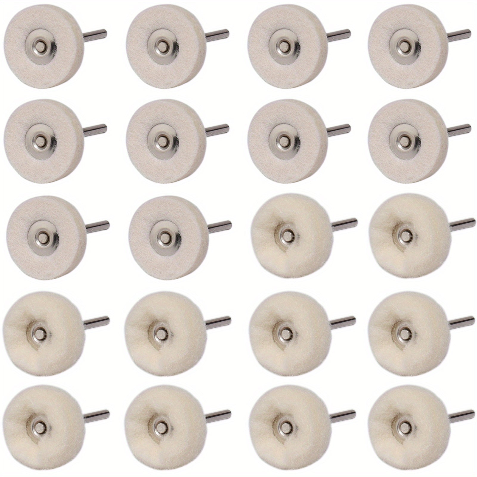 20pcs 25mm Wool Felt Polishing Wheel Set for Drill Grinder