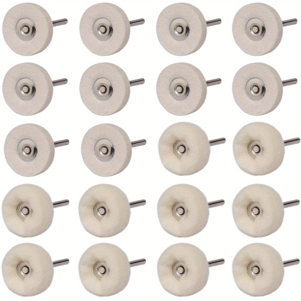 20pcs 25mm Wool Felt Polishing Wheel Set for Drill Grinder