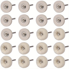 20pcs 25mm Wool Felt Polishing Wheel Set for Drill Grinder