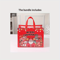 Reusable Non-woven Gift Bag with Handles - Big Grocery Shopping Tote