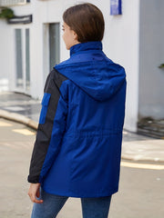 3 in 1 Block Punch Jacket Waterproof Windproof Ski Coat Women's Clothing