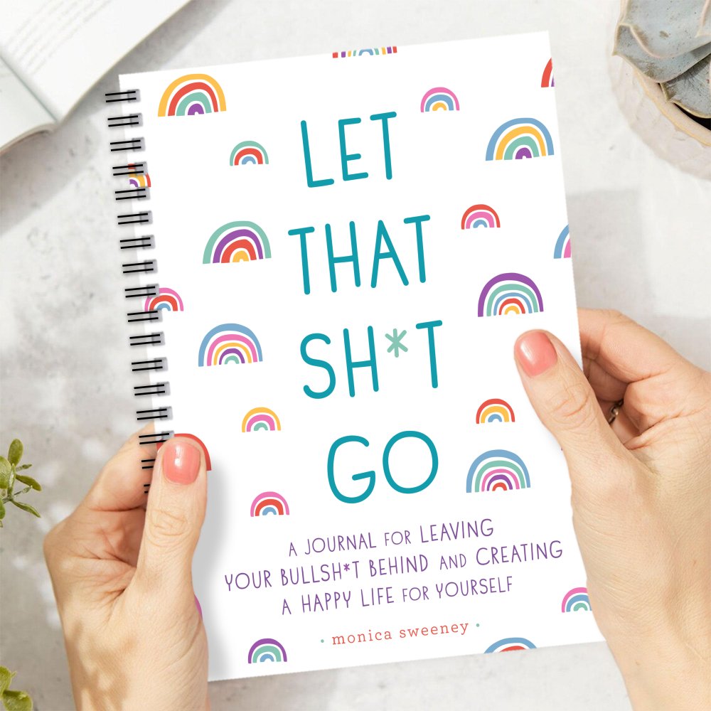 Let That S t Go Funny Notebook with Rainbow 100 Pages
