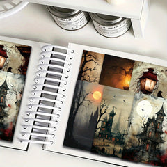 20pcs Dark Theme Retro Magic Abandoned Castle Paper for Decorating