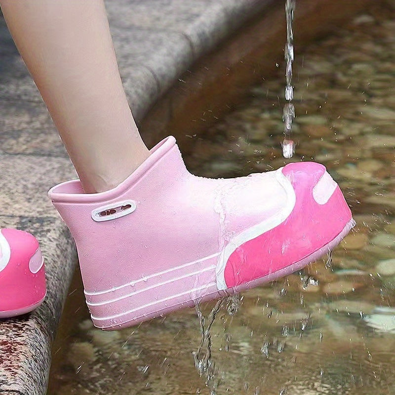 Kids Waterproof Non Slip Rain Boots Mixed Middle Top Outdoor All Seasons