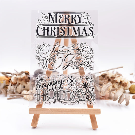 1pc Christmas Decorative Transparent Stamp Silicone Stamp Cutting Craft DIY Card