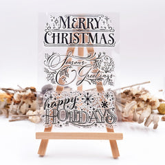 1pc Christmas Decorative Transparent Stamp Silicone Stamp Cutting Craft DIY Card
