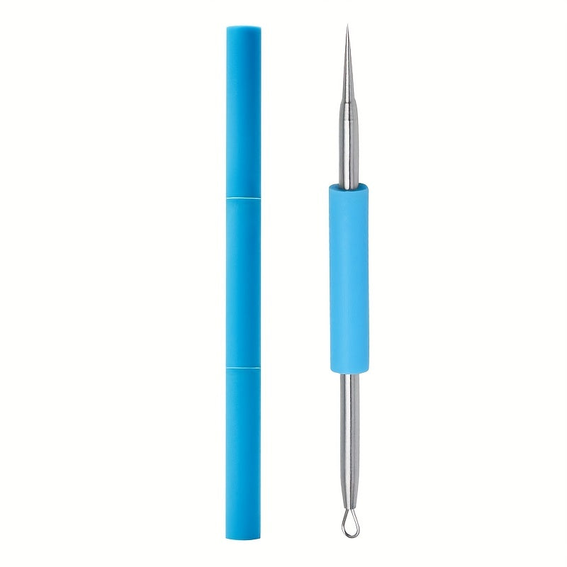 Double Headed Acne Needle & Silicone Beauty Tool for Skin Care