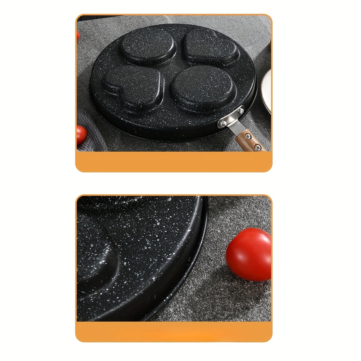 Breakfast Egg Frying Pot Pan Multifunctional Four-Hole Three-Hole Purpose