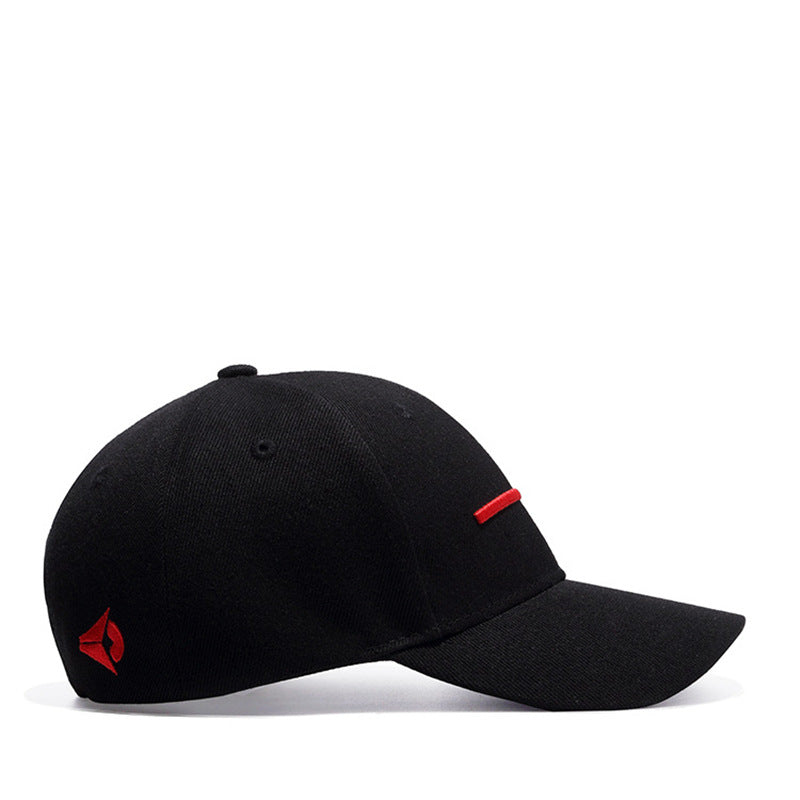 Men's Red Embroidered Baseball Cap