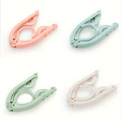 4pcs Folding Clothes Hanger Portable Non-slip Clothes Rack
