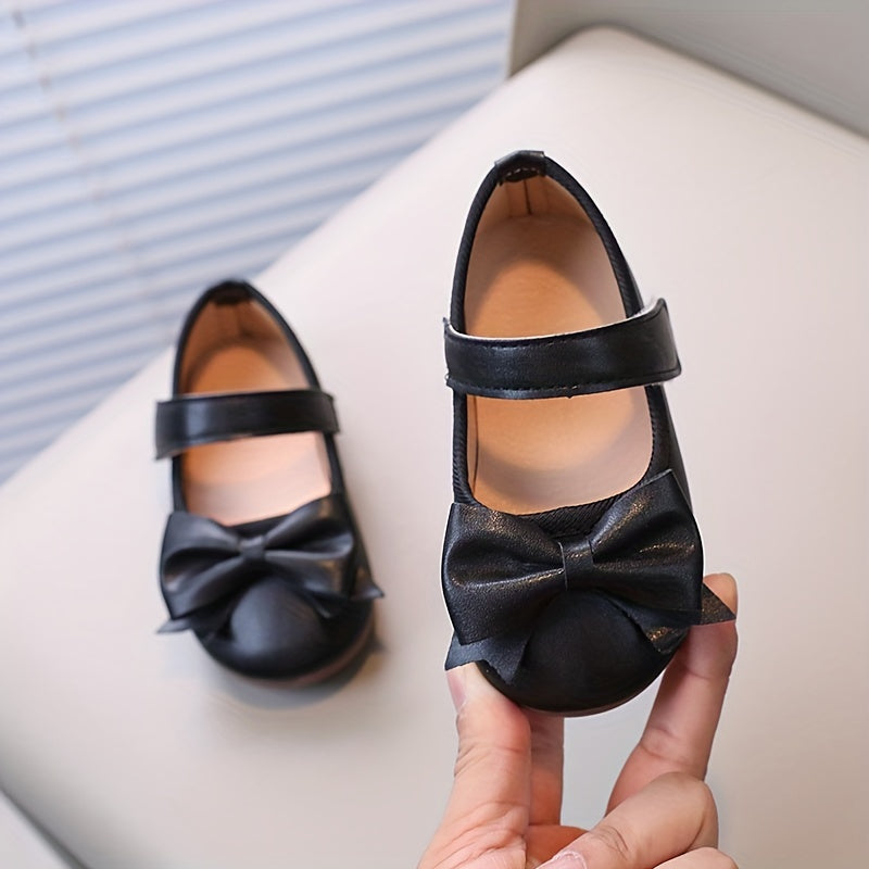 Bowknot Flat Shoes For Girls Non Slip Dress Shoes For Party