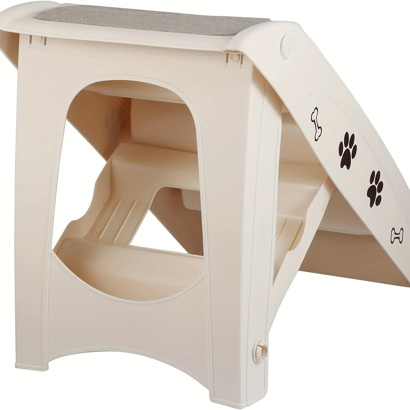 Durable Folding Pet Stairs Safe Indoor Outdoor Ramp with 4 Steps
