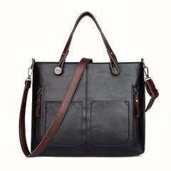 Vintage Large Capacity Square Shoulder Bag for Women