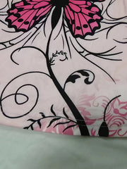  Butterfly & Floral Print Tie Front V Neck A Line Cami Dress