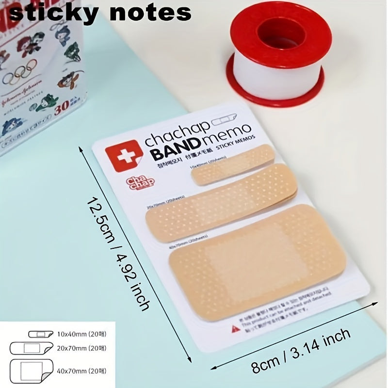 Bandage Shape Sticky Notes Writable Labels Self Stick Note Set