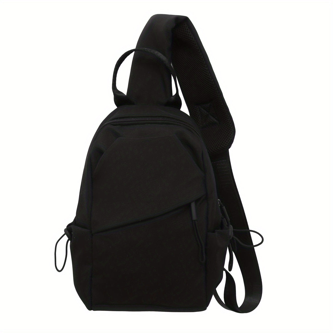Large Capacity Sling Bag Nylon Zipper Crossbody Bag Casual Shoulder Purse