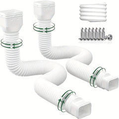 Flexible Rain Downspout Extender Set 20-149 with Screws