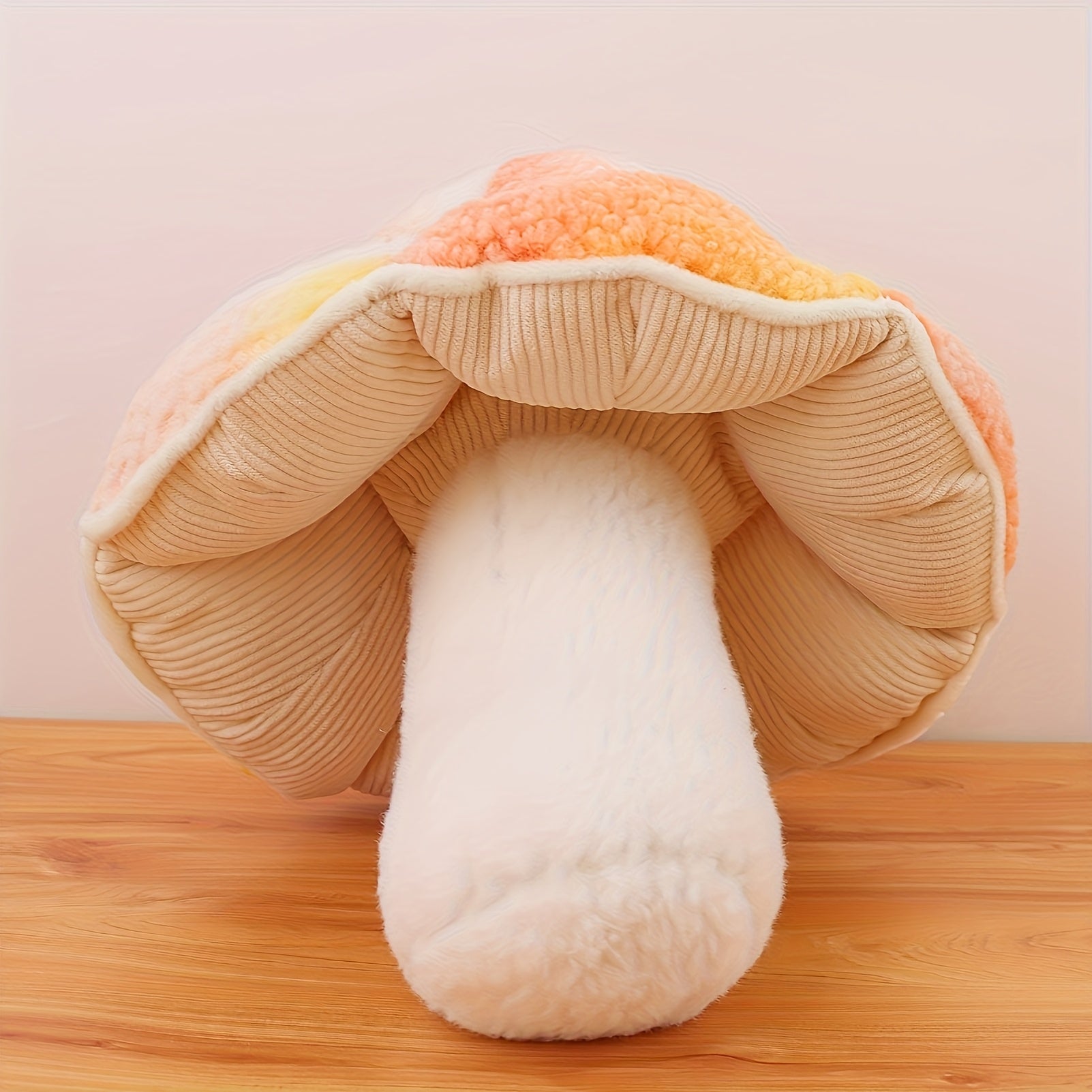 Whimsical Mushroom Pillow 6in Stuffed Plush Sofa Cushion Gradient Home Decor