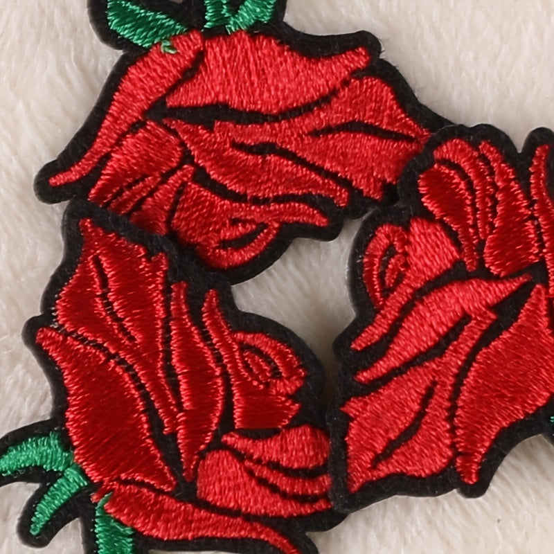 4pcs Boys Snake Flower Embroidery DIY Patch for Clothes B