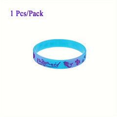 3pcs Mermaid Pattern Silicone Bracelet Set