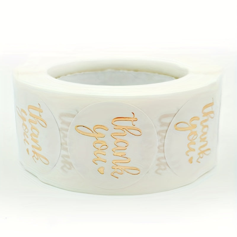 500pcs 2in Rose Gold Thank You Sticker for Packaging Box Flower Bouquet Label