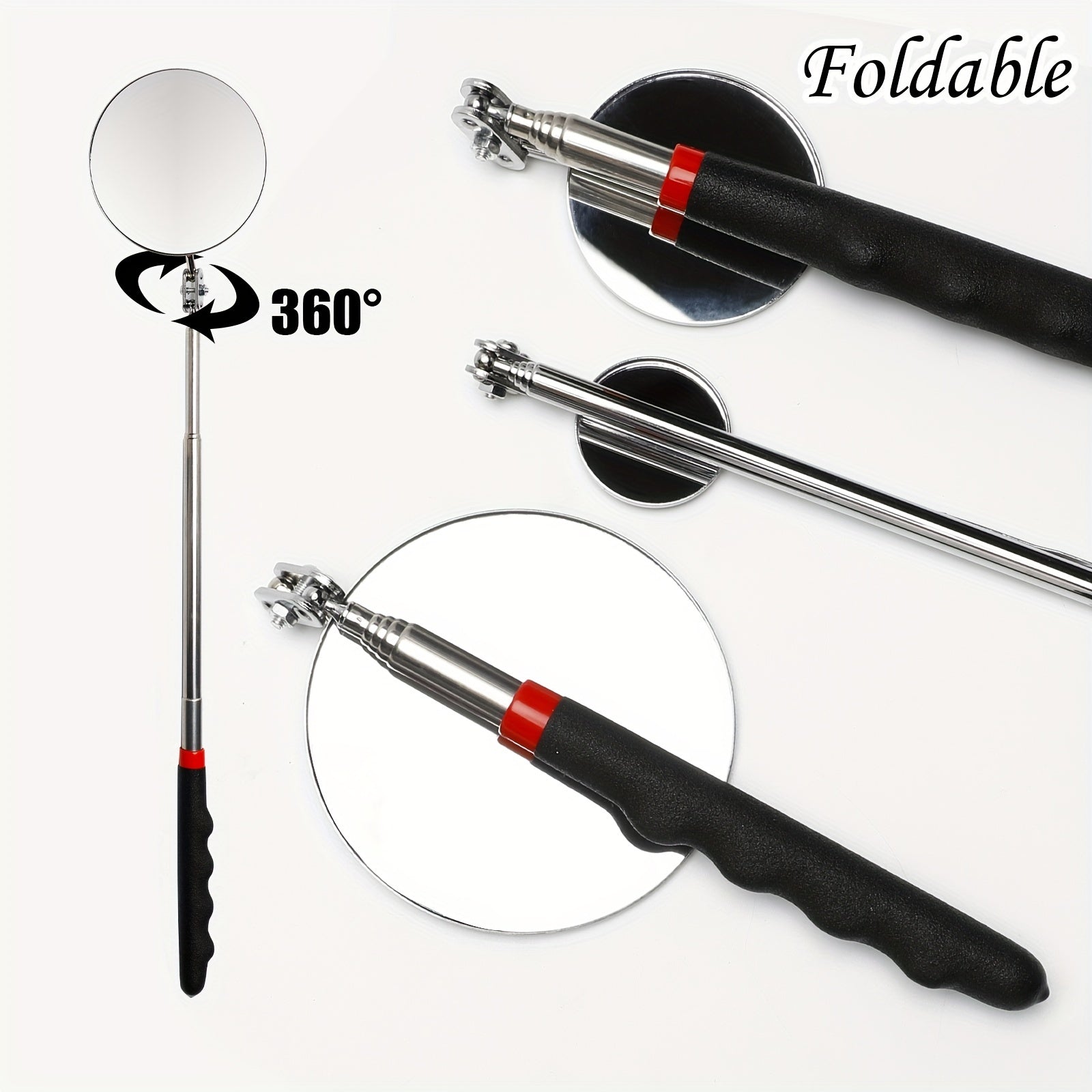 3pcs Telescoping Inspection Mirror Set Automotive Beauty Precision Work