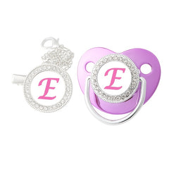Hot Baby Alphabet Luminous Purple Nose Point Drill Chain Clip