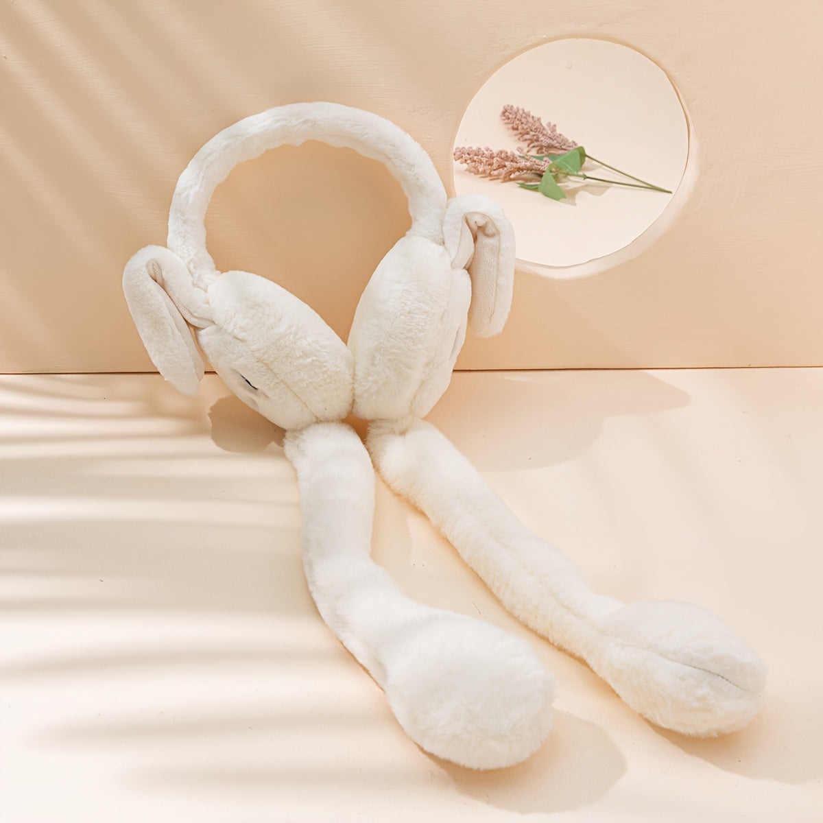Rabbit Ear Moving Earmuffs Funny Ear Warmer For Women
