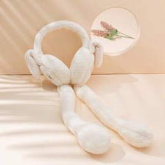 Rabbit Ear Moving Earmuffs Funny Ear Warmer For Women