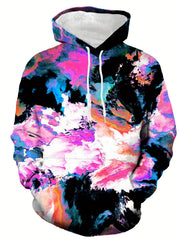 Colorful Flame 3d Print Hoodies For Men Graphic Hoodie With Kangaroo Pocket