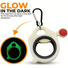2pcs Zip Tie Organizer - Glow In The Dark - Reusable Cable Tie Holder