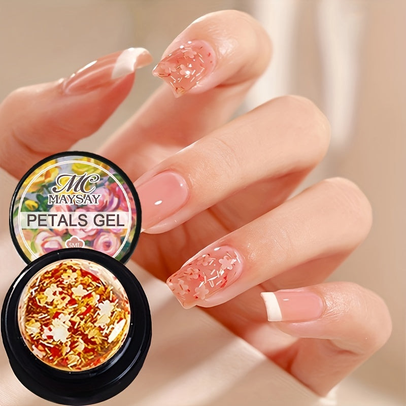 Flower Glitter Gel Nail Polish Sparkly Sequins Jelly Gel