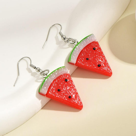 Summer Watermelon Dangle Earrings for Women