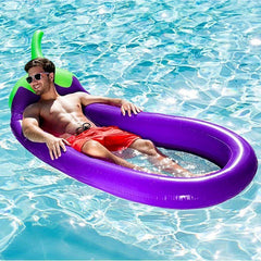 Eggplant Pool Float for Water Parties and Outdoor Rafting