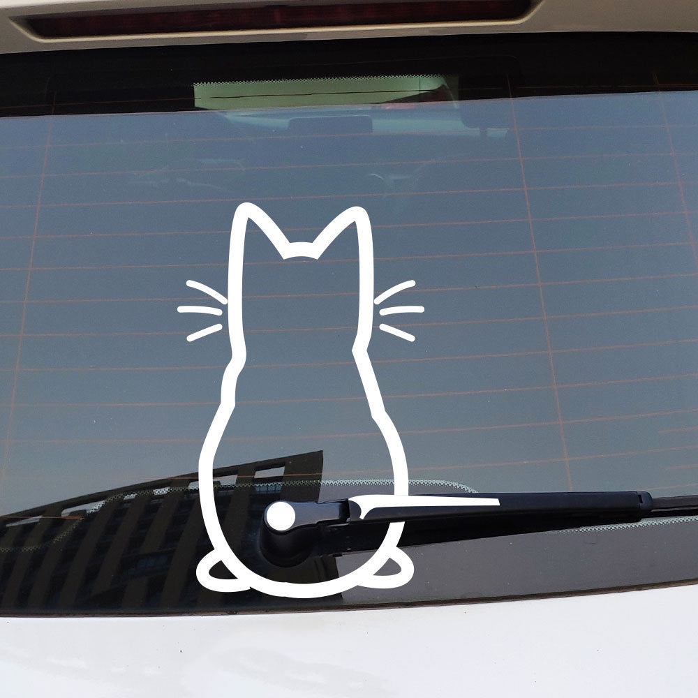 Cat Pattern Wiper Sticker for Rear Window