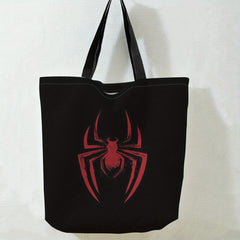 Halloween Spider Print Tote Bag - Large Travel Beach Shoulder Bag