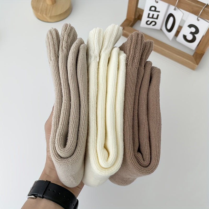 6 Pairs Comfy & Warm Women's Mid Tube Socks