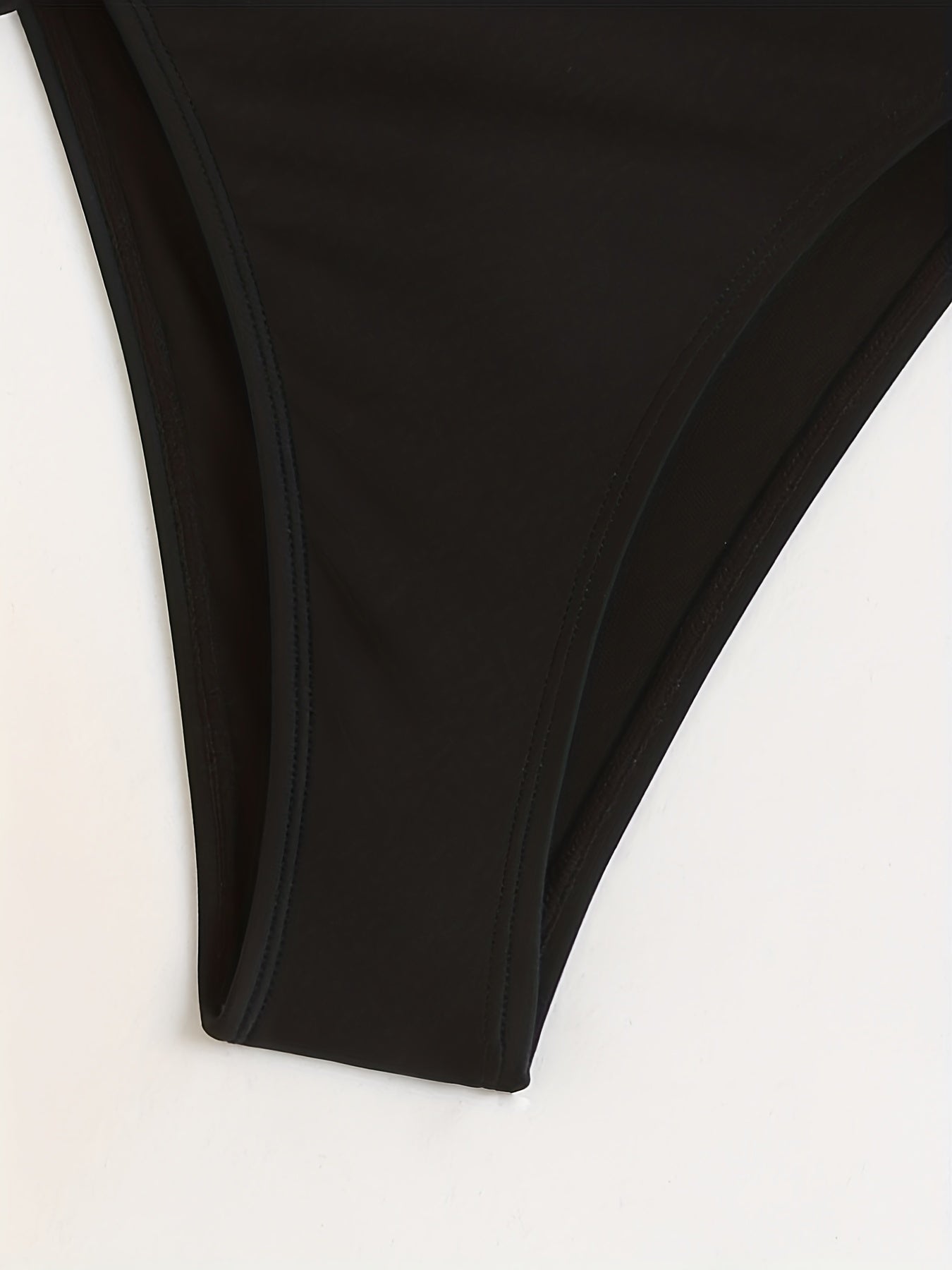 Drawstring Tie Side High Waist Bikini Bottoms
