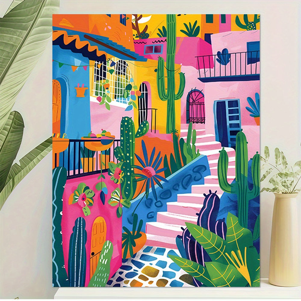 Unique Architecture DIY Acrylic Painting by Numbers Kit