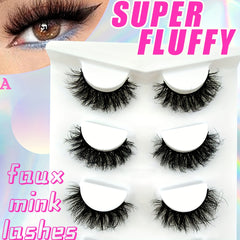4 Pairs Thick & Curling Faux Mink False Eyelashes