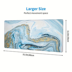 Marble Style Mouse Pad Gaming Mouse Pad 80x30cm Non-Slip Rubber Base Desk Mat
