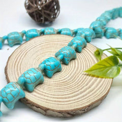 10pcs Turtle Pendant Synthetic Turquoise Tortoise Beads for Jewelry Making