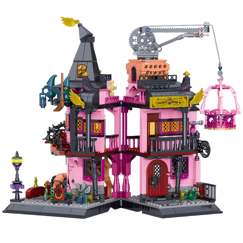 1022pcs Medieval Castle Magic Laboratory Building Block Toy Set